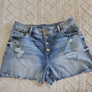 Bundle Sale | 4 for $20 |Denim Blue Distressed Jean Shorts Size 14